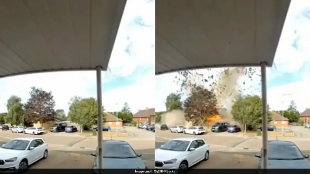 Video: Man, Pet Dog Narrowly Escape Massive Bungalow Explosion In UK
