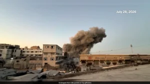 Video: Israel Strikes Gaza Mosque, Claims Hamas Used It For Weapons Storage
